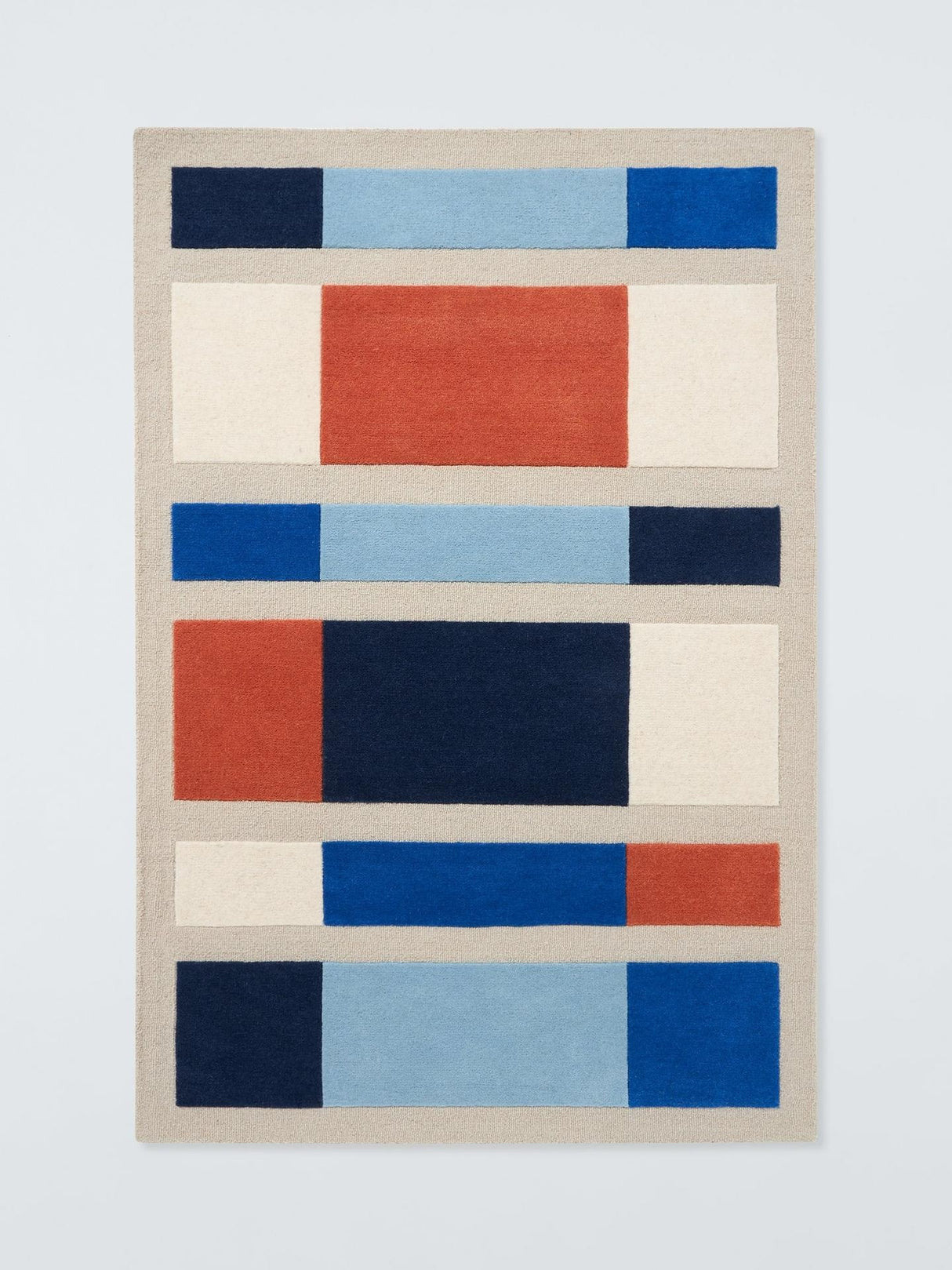 John Lewis Harmony Geometric Pure Wool Rectangular Rug L240 x W170cm - Multi