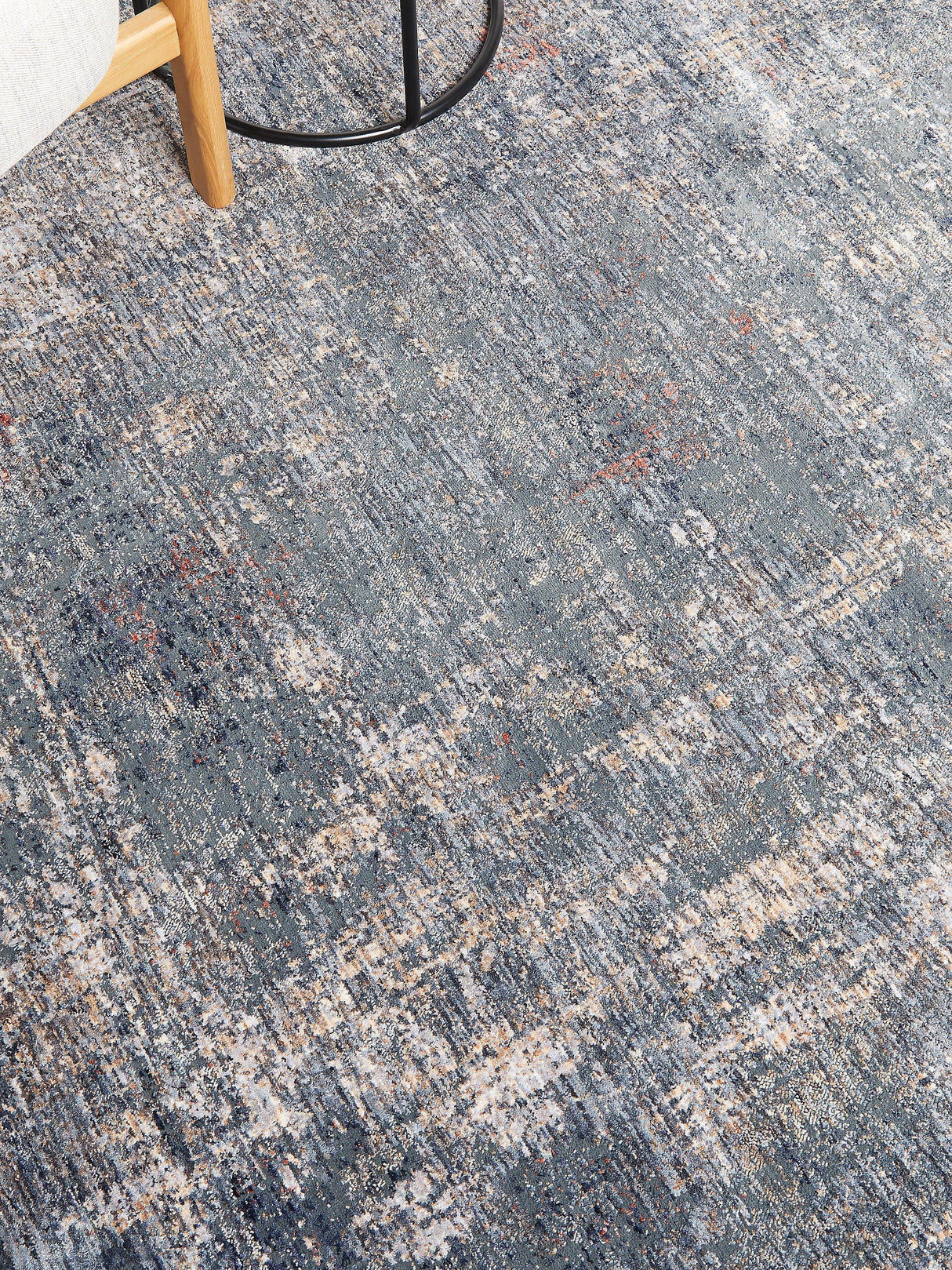 John Lewis Bold Abstract Rectangular Wool Indoor Rug 180 x 120cm - Navy Blue