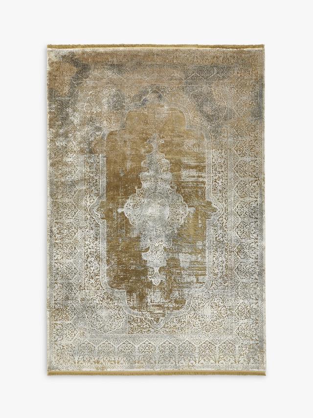 Gooch Luxury Distressed Medallion Rectangular Area Rug 120 x 180cm - Bronze