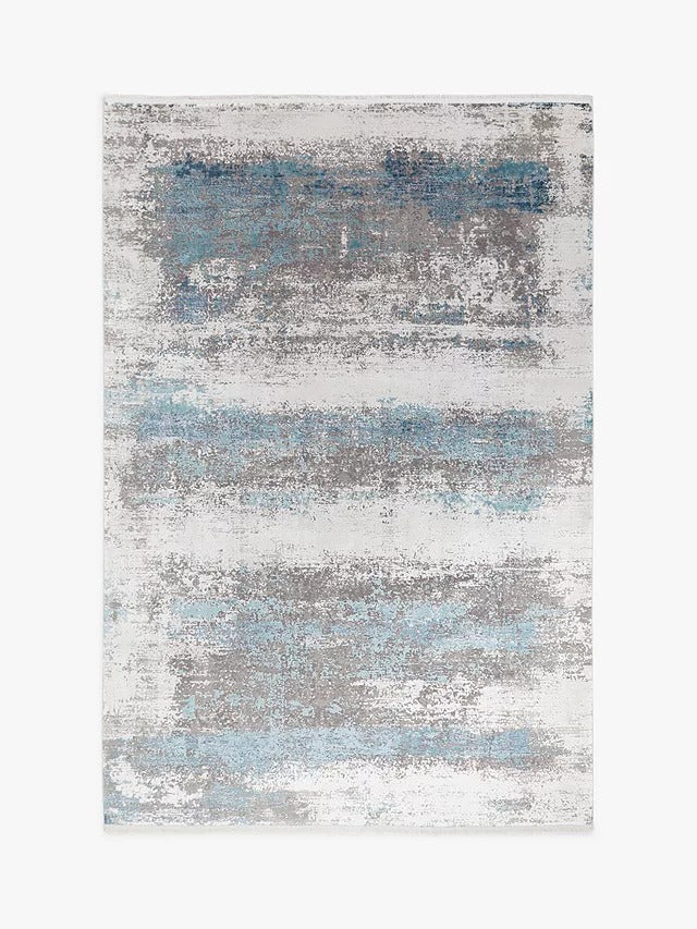 Gooch Luxury Distressed Ombré Rug L230 x W160 cm - Blue - Kazoop