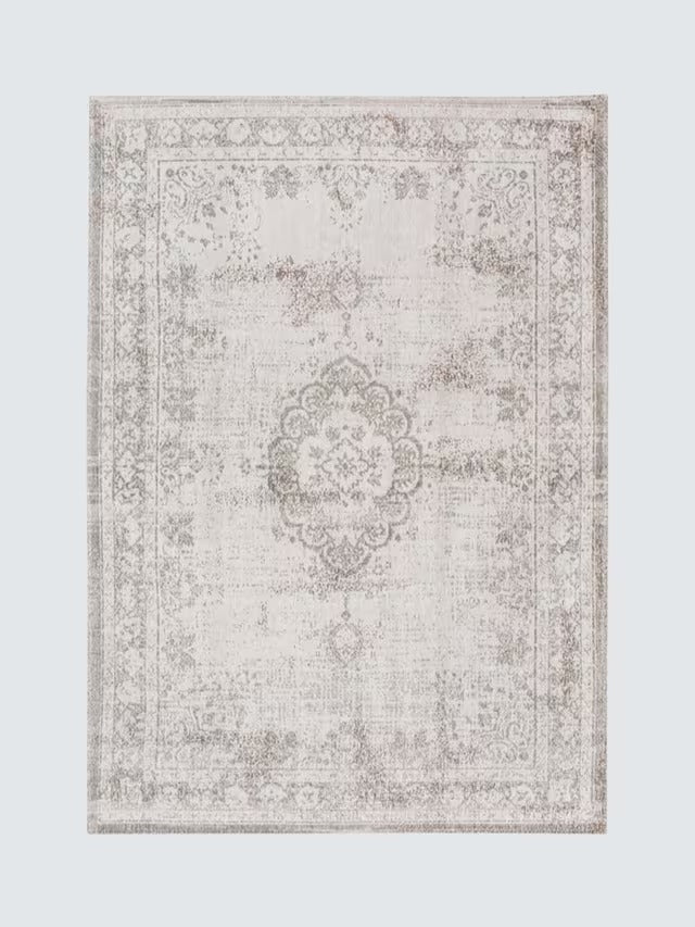 Louis De Poortere Medallion Traditional Rectangular Rug 180 x 120 cm - Grey