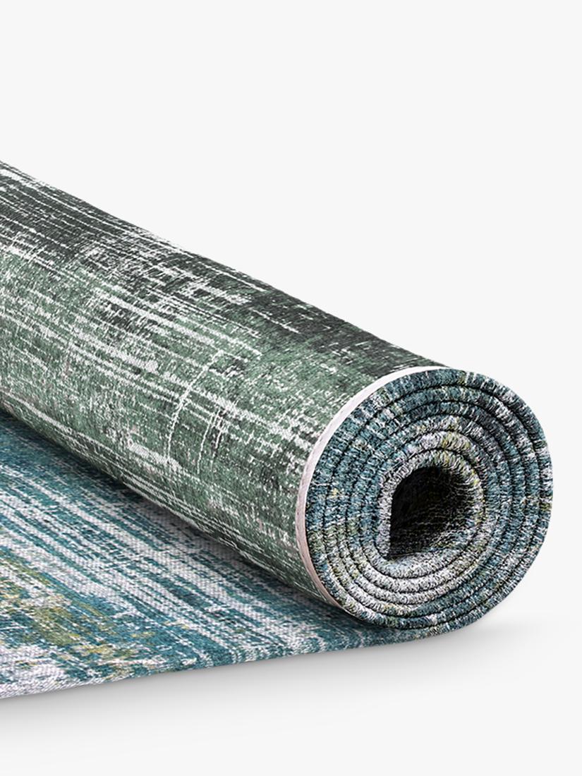 Louis De Poortere Streaks Machine Washable Abstract Rug 200 x 140cm - Green