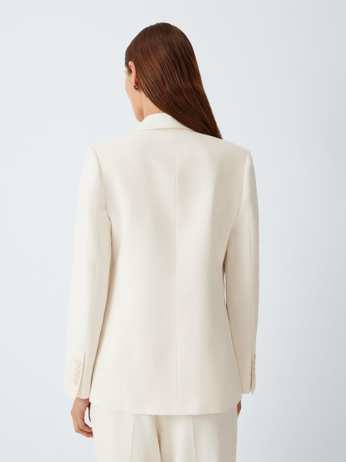 John Lewis Shawl Collar Plain Tailored Women's Jacket - Ecru UK 8
