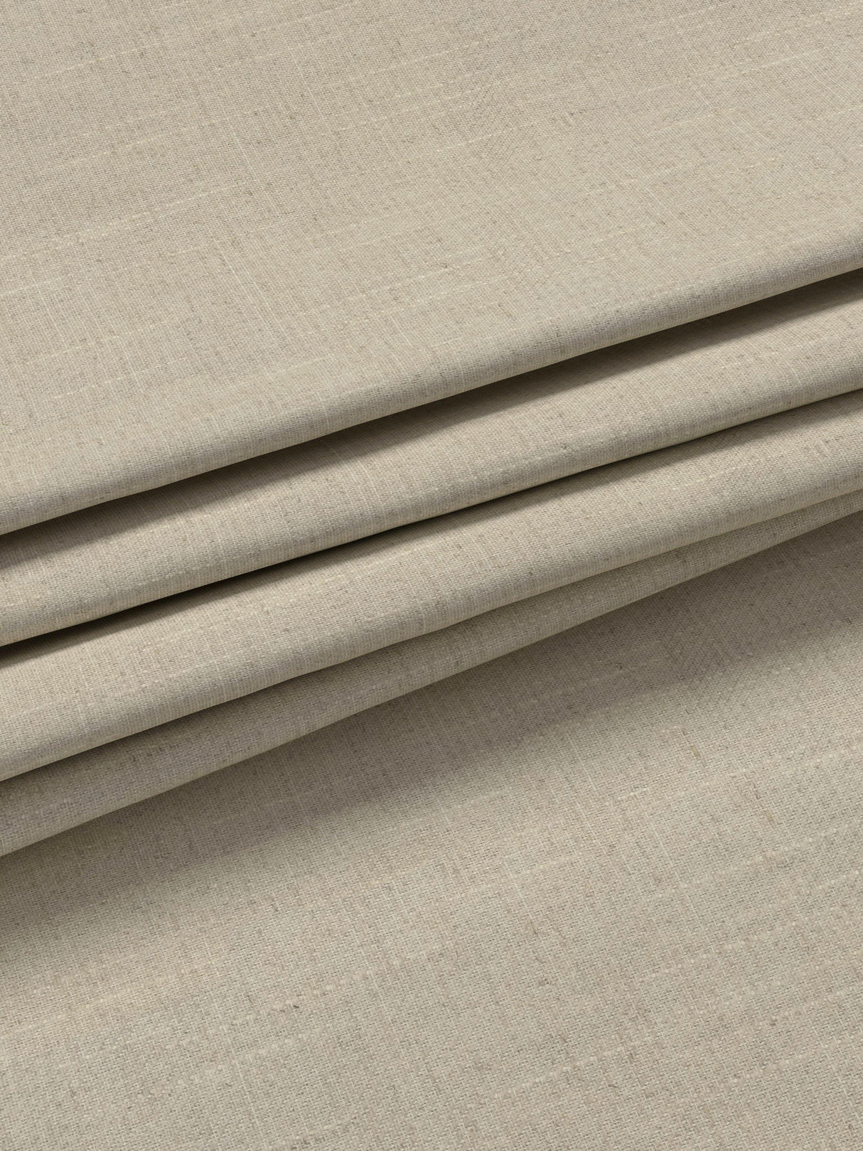 John Lewis Linen Twill Lined Pencil Pleat Curtains W228 x D228cm - Natural