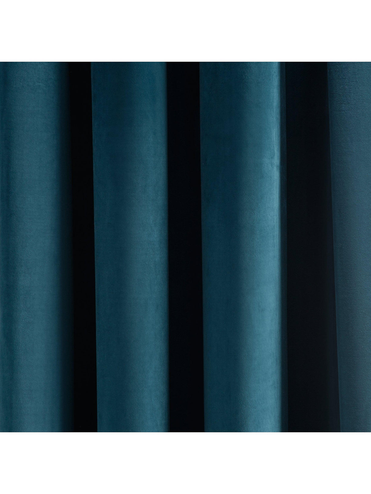John Lewis Soft Velvet Pair Lined Eyelet Curtains W167 x Drop 182cm - Teal