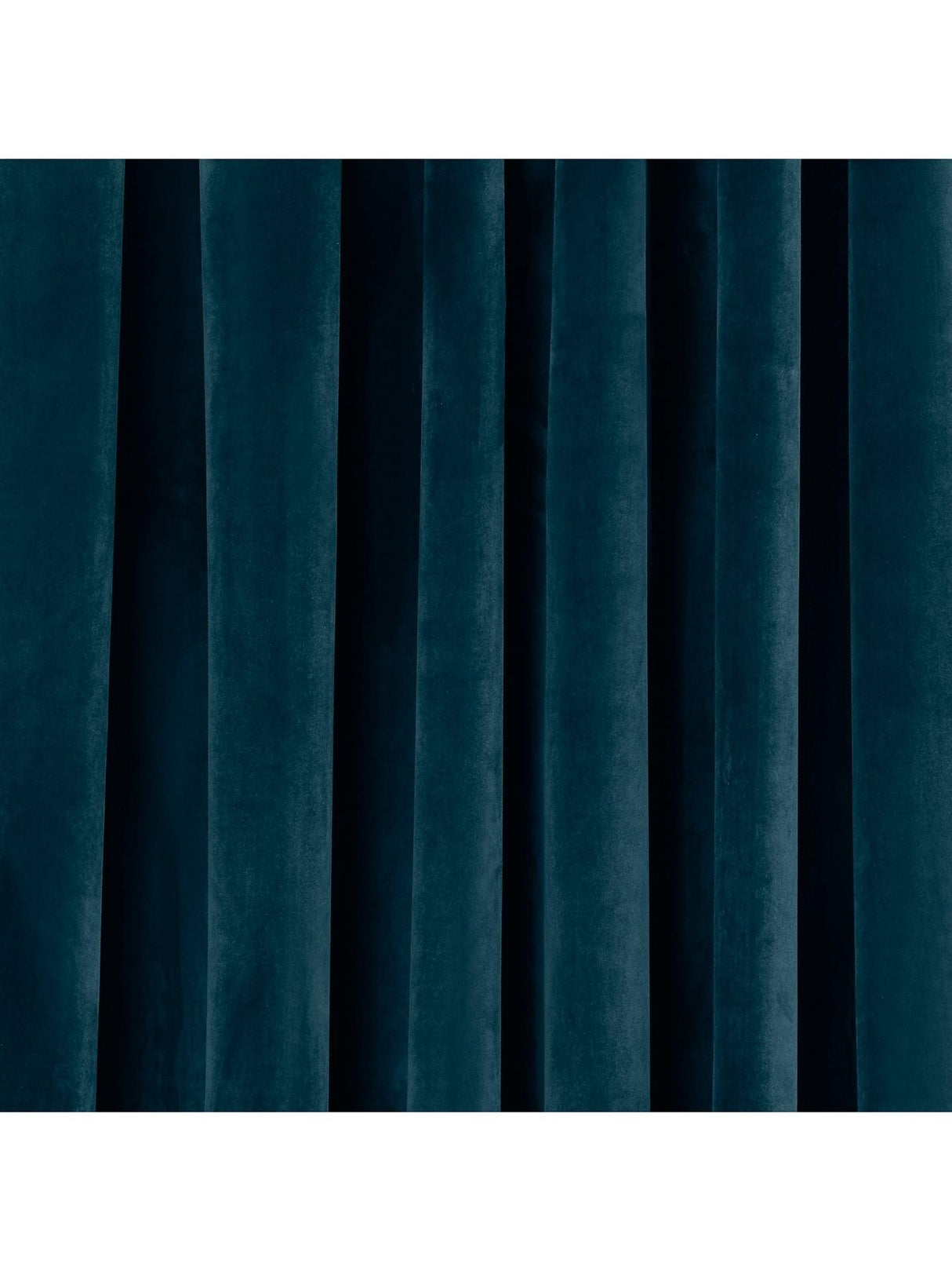 John Lewis Velvet Pair Lined Pencil Pleat Curtains W228 x Drop 137cm - Teal