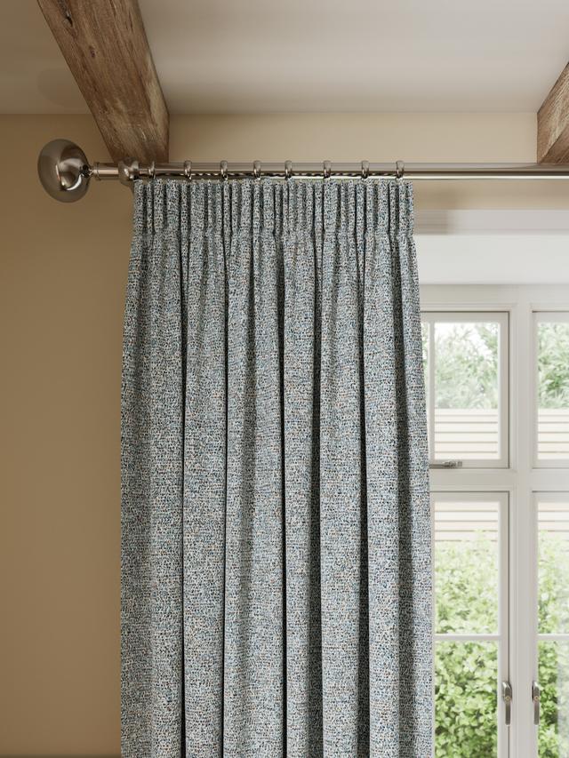 John Lewis Twisted Weave Pair Lined Pencil Pleat Curtain 228 x 137cm - Multi