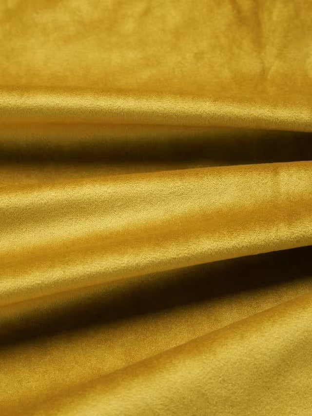 John Lewis Velvet Pair Lined Pencil Pleat Curtains - Gold W228 x Drop 228cm