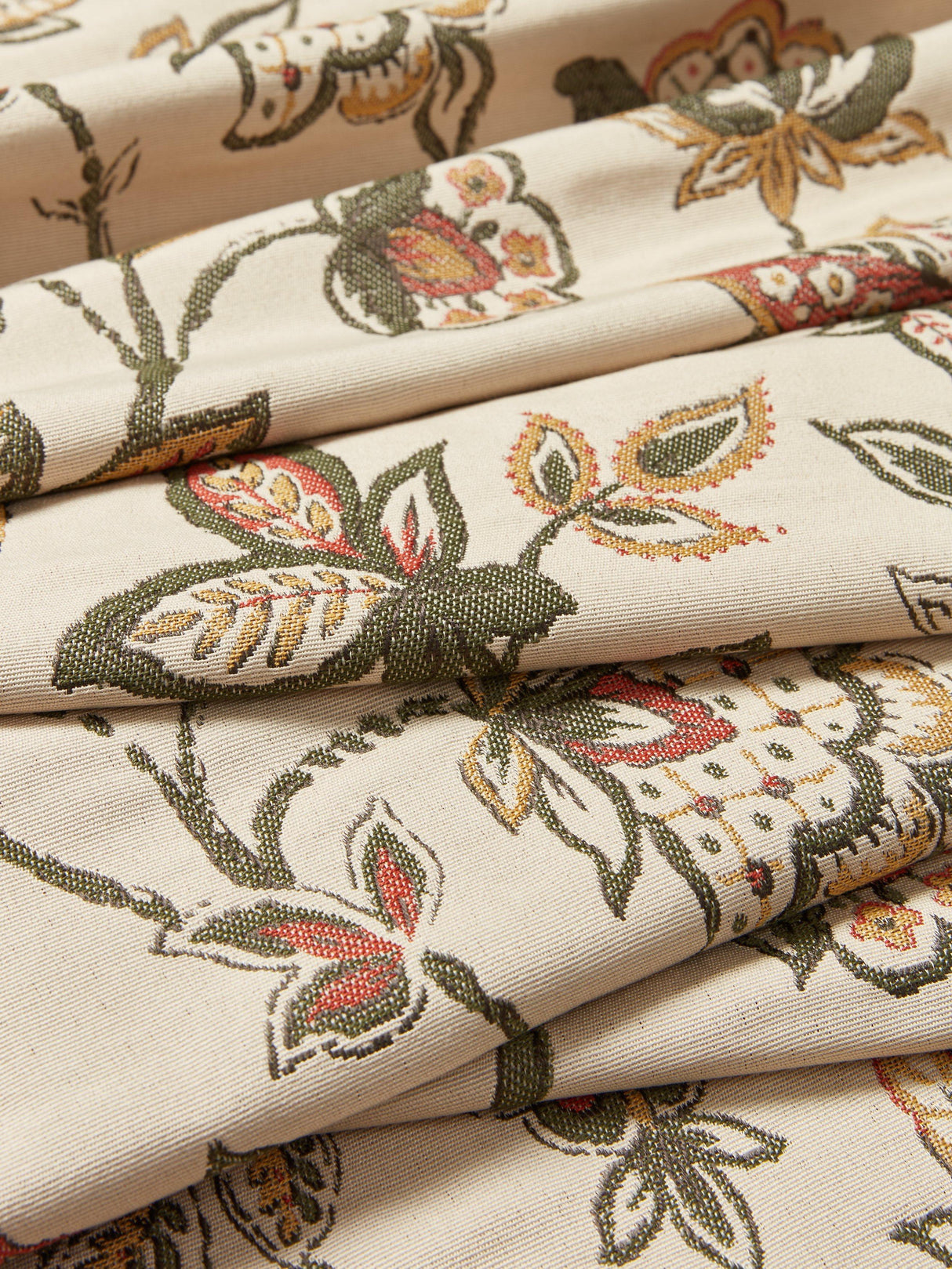John Lewis Cordelia Floral Lined Pencil Pleat Curtains - Multi W228 x D274cm