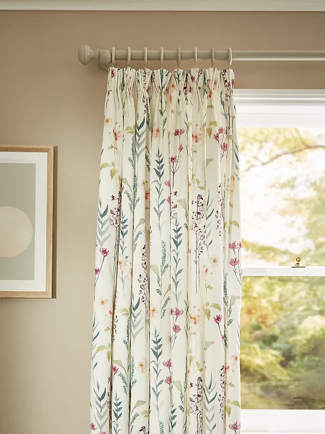 John Lewis Longstock Lined Pencil Pleat Curtains W228 x Drop182cm - Multi