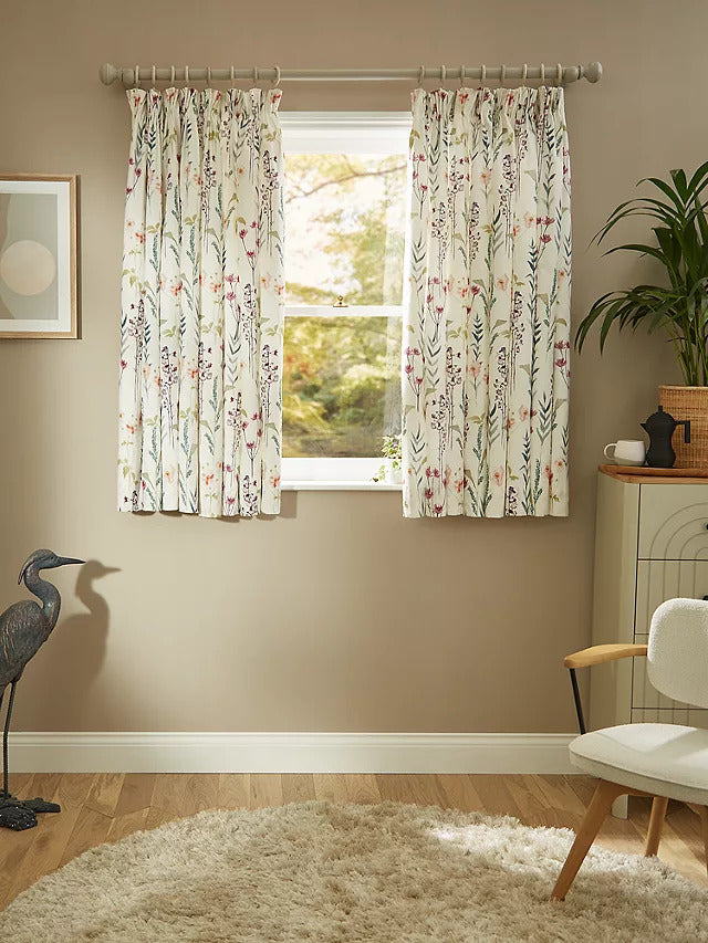 John Lewis Longstock Lined Pencil Pleat Curtains W228 x Drop182cm - Multi - Kazoop