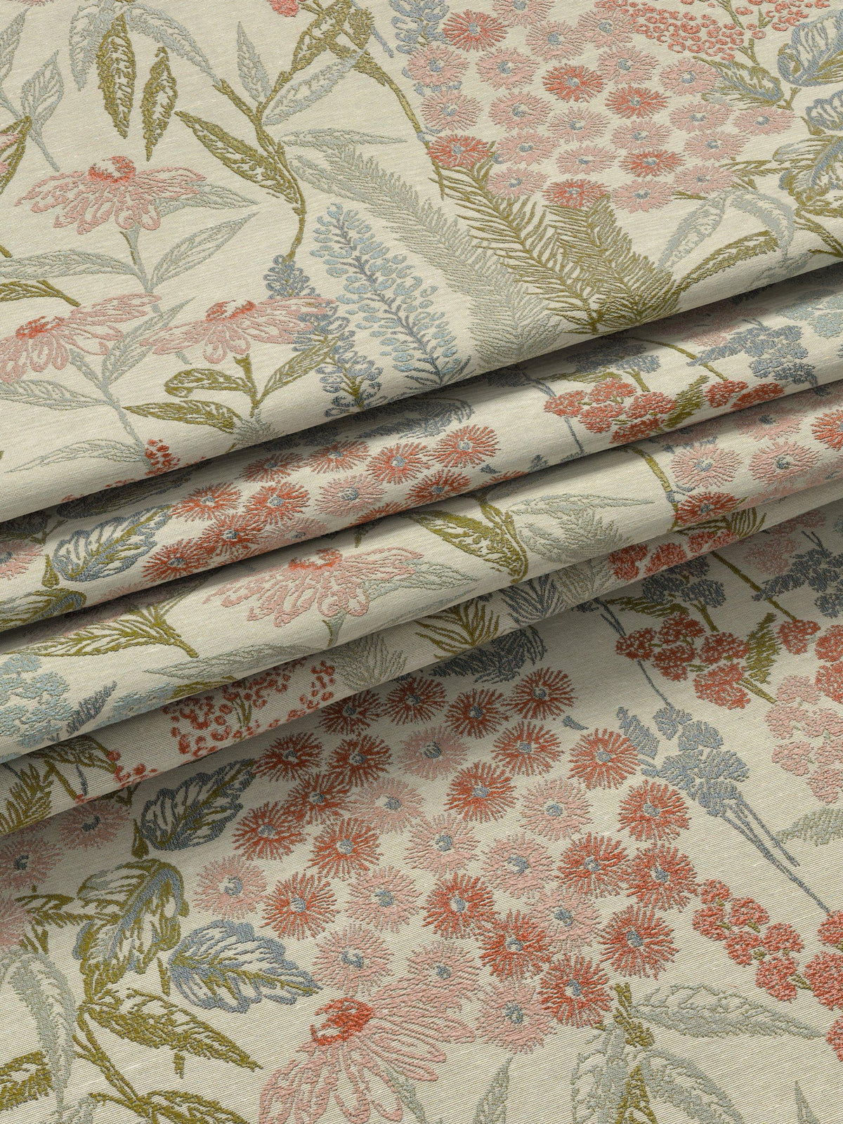 John Lewis Wildflower Weave Lined Pencil Pleat Curtains W167 x D274 - Multi