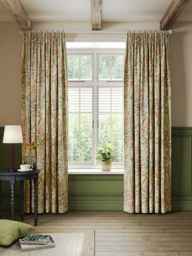 John Lewis Wildflower Weave Lined Pencil Pleat Curtains W228 x D137cm Multi