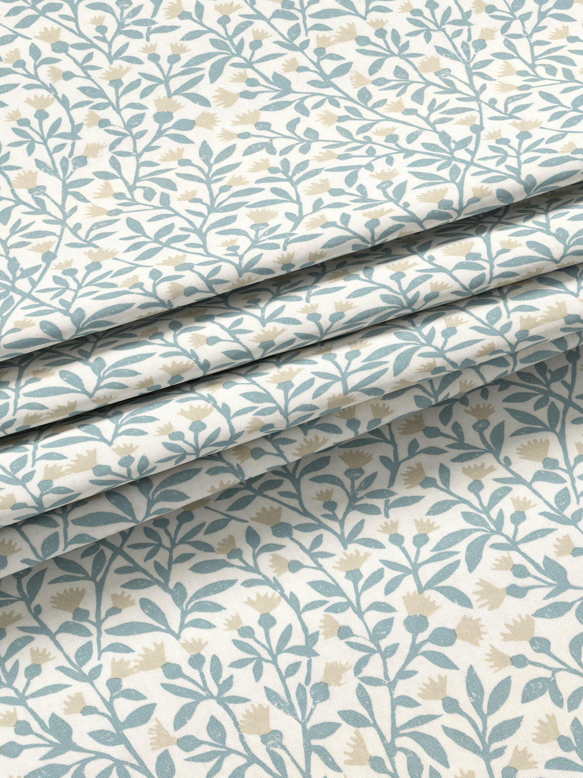 John Lewis Eloise Print Blackout Pencil Pleat Curtains - 228 x 228cm - Blue