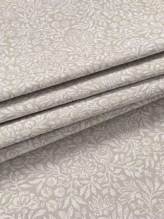 John Lewis Hidcote Weave Pair Lined Eyelet Curtains - Putty - W228 x D274cm