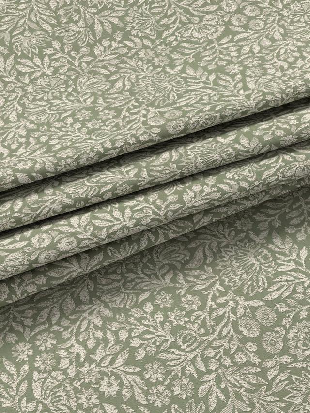 John Lewis Hidcote Weave Pair Lined Eyelet Curtains 228 x 228cm - Green