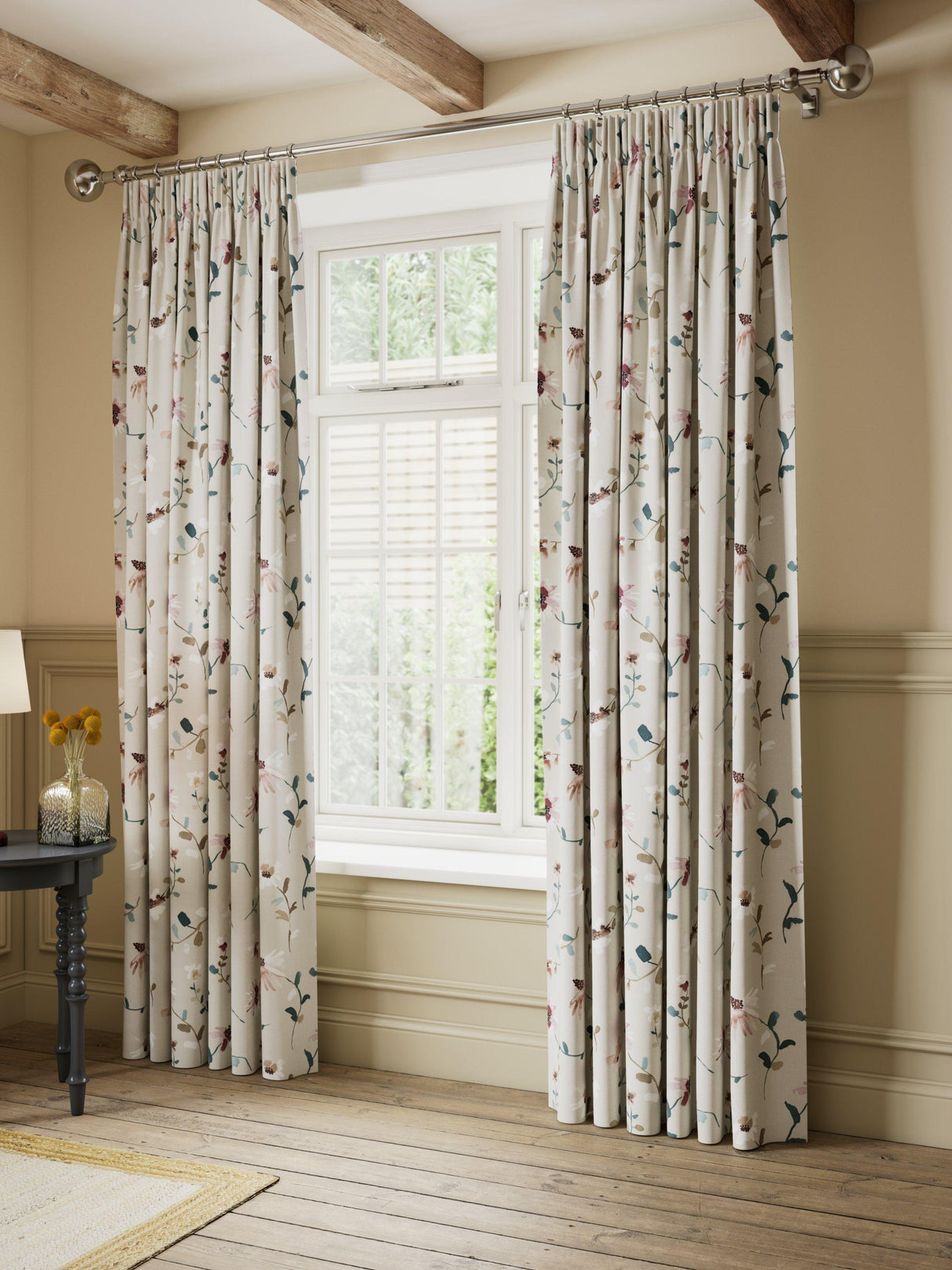 John Lewis Isabelle Blackout Pencil Pleat Curtains 228 x 137cm Light Seafoam