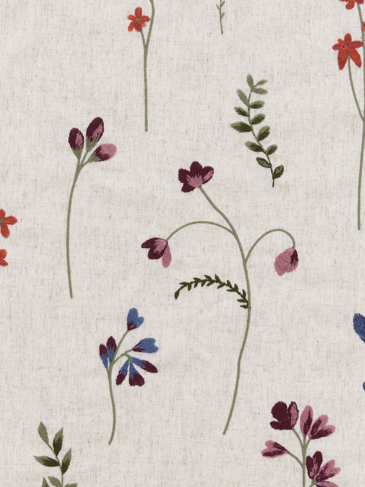 John Lewis Joni Embroidery Lined Pencil Pleat Curtains - Multi 228 x 137 cm