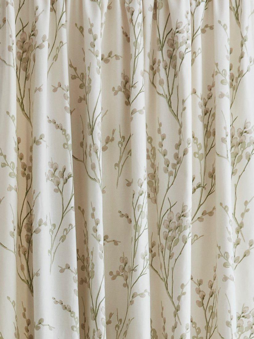 Laura Ashley Pussy Willow Lined Pencil Pleat Curtains W223 x 229cm Off White