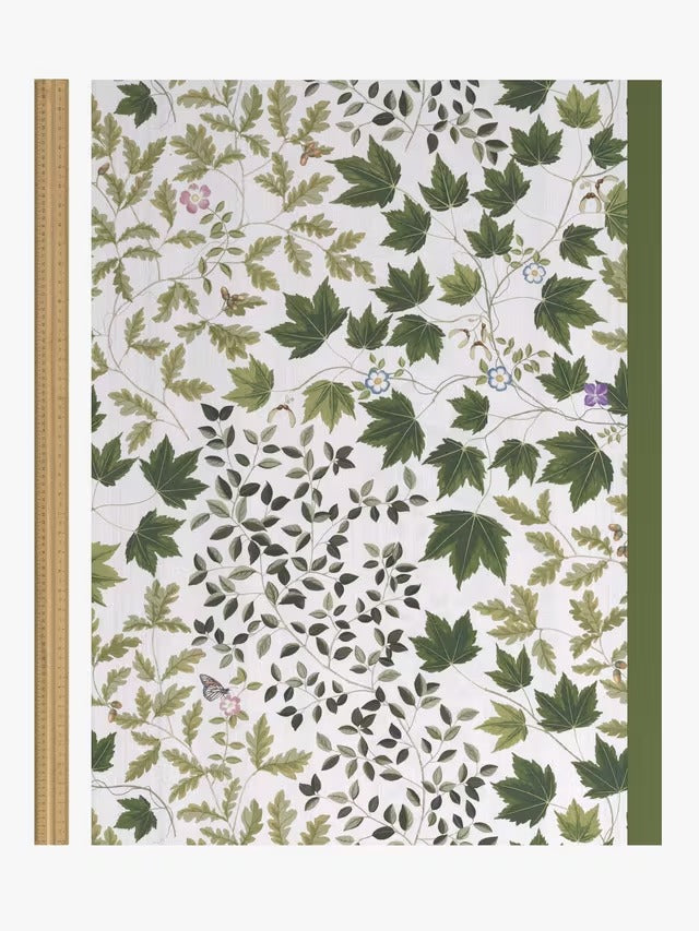 Sanderson Sycamore & Oak Pair Lined Eyelet Curtains Sky Blue/Kale W228x182cm