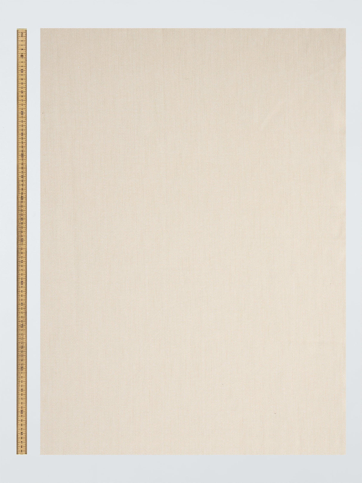 John Lewis Cotton Herringbone Pencil Pleat Curtains Parchment - 228 x 137cm