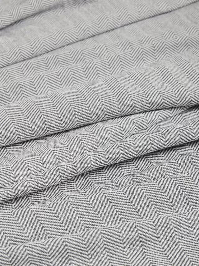 John Lewis Herringbone Lined Pencil Pleat Curtains W228 x D274cm - Slate