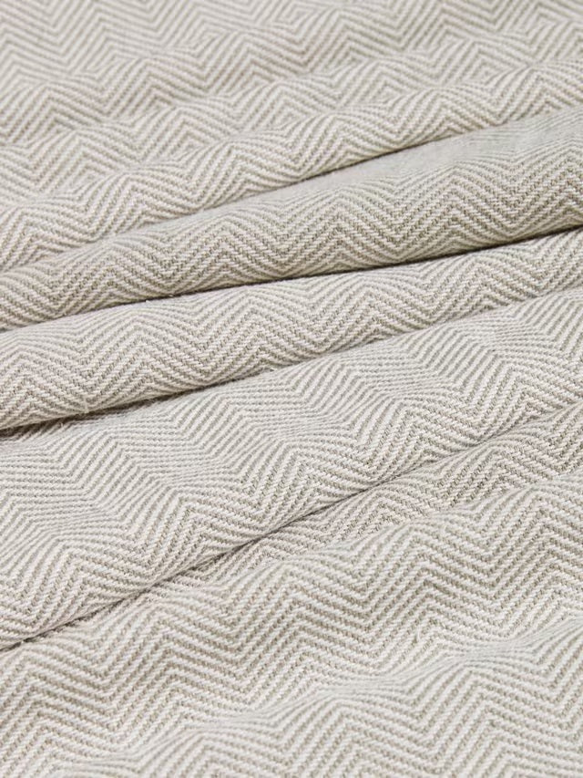John Lewis Herringbone Weave Lined Pencil Pleat Curtains W167 x D228cm Mole