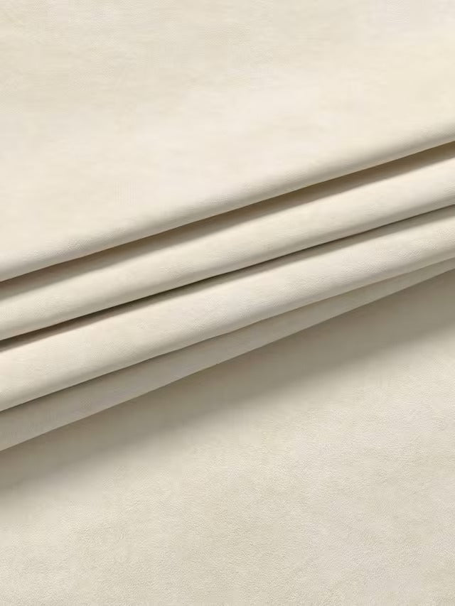 John Lewis Velvet Pair Lined Eyelet Curtains - W228 x Drop 137cm - Cream