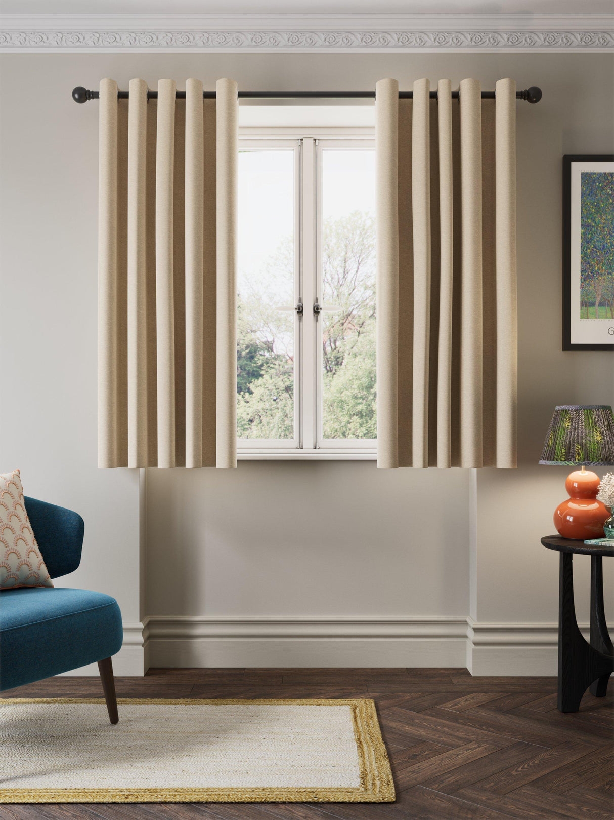John Lewis Velvet Chenille Heavyweight Lined Curtains Chalk Cream W228x182cm