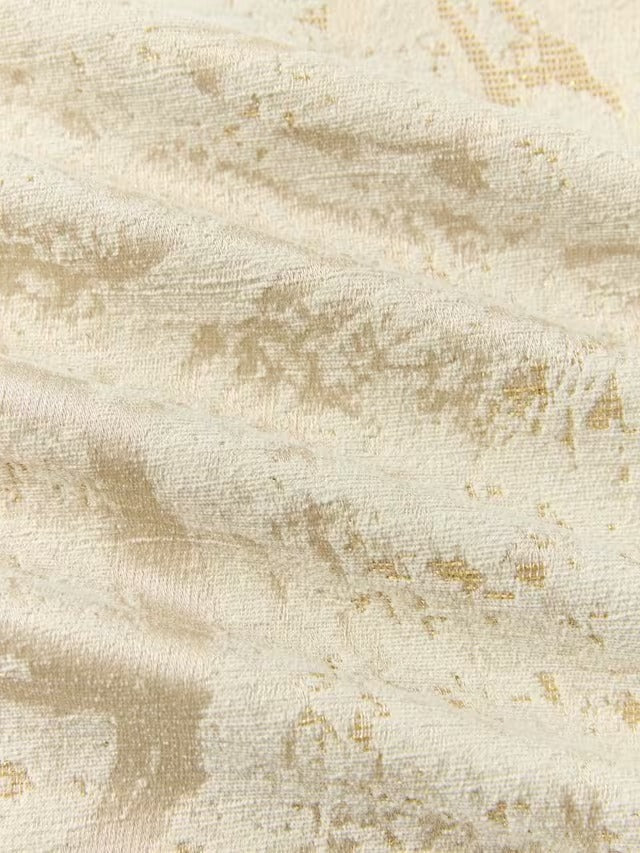 John Lewis Cecilia Pair Lined Eyelet Curtains - Gold Marshmallow 167 x 182cm