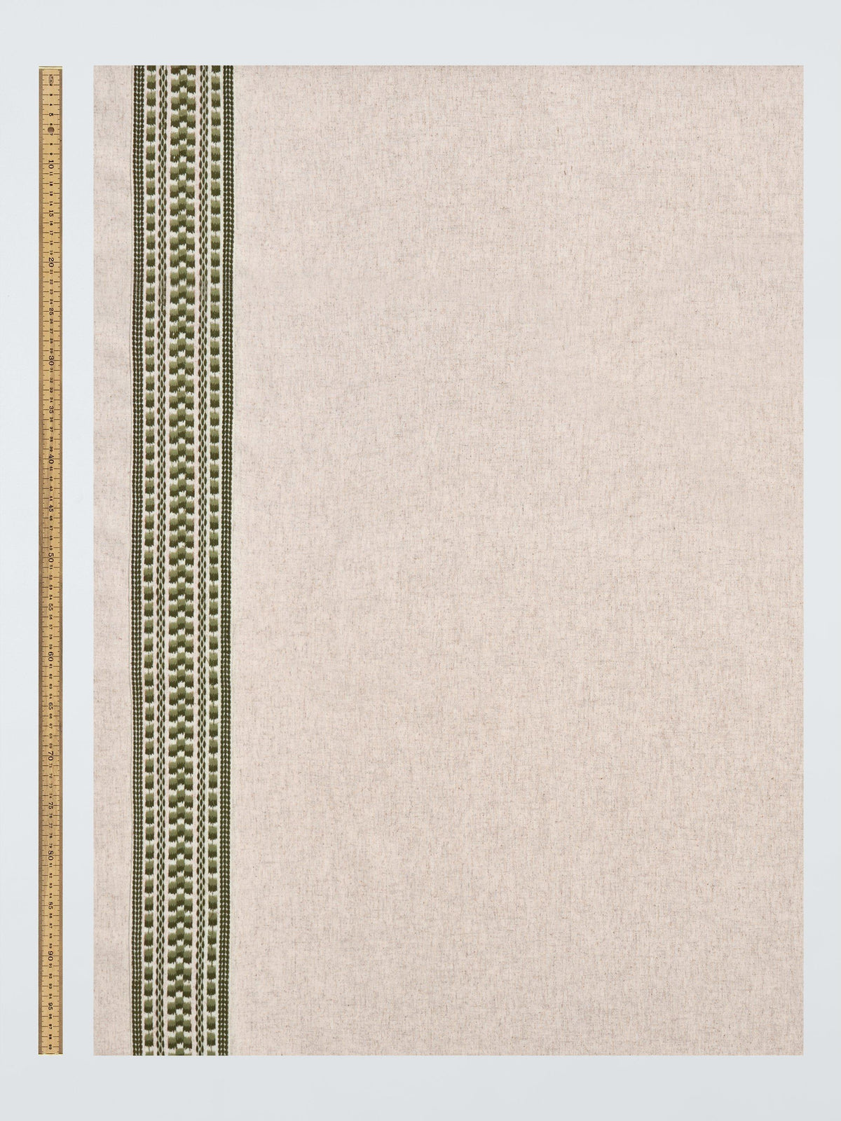 John Lewis Ikat Embroidered Blackout Multiway Curtains 228 x 137cm - Avocado