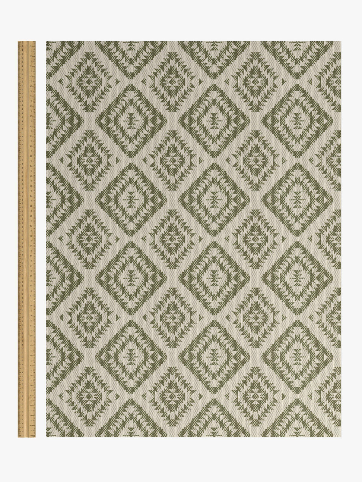 John Lewis Native Weave Pair Lined Eyelet Curtains - 167 x 182cm - Avocado