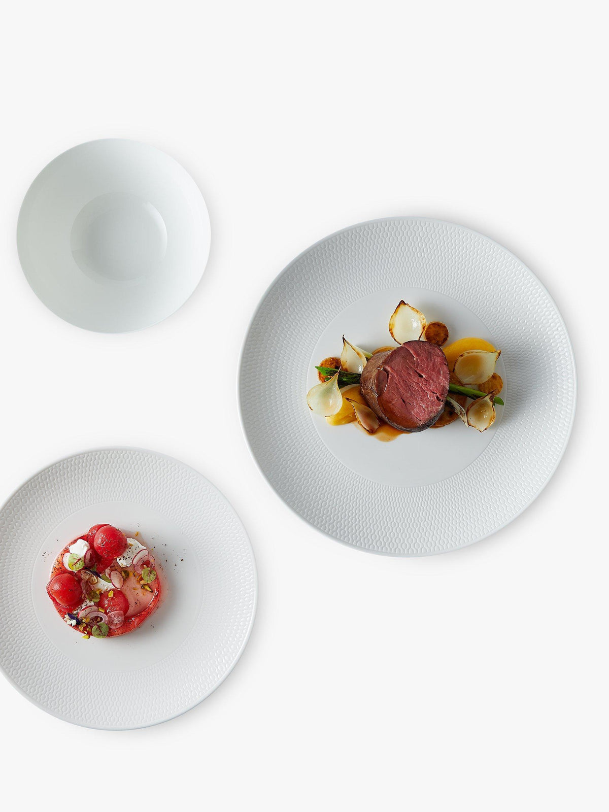 Wedgwood Gio Fine Bone China 12-Piece 4-Place Setting Dinnerware Set - White