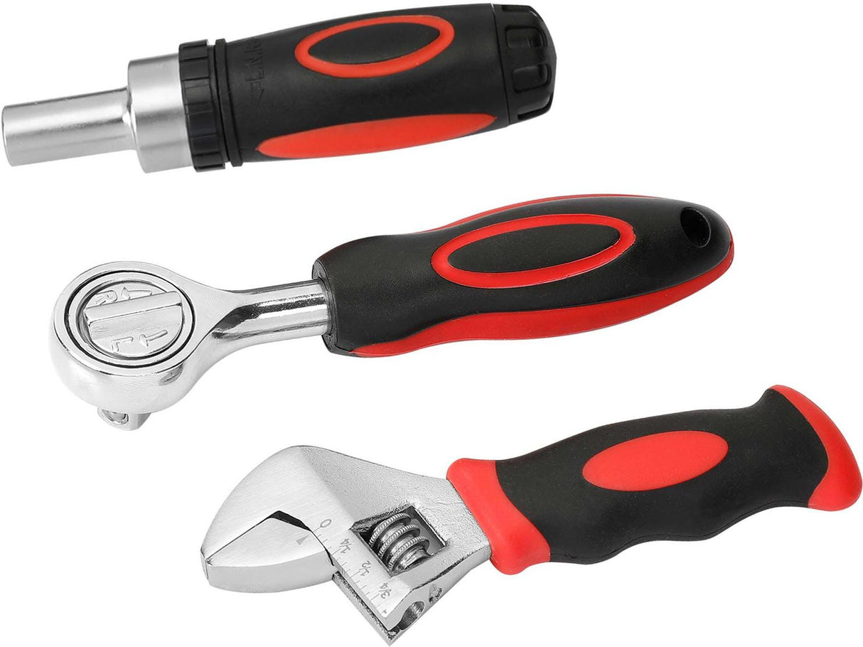 Workpro 38 Pieces Stubby Adj Wrench Ratcheting Screwdriver Sockets Tool Set