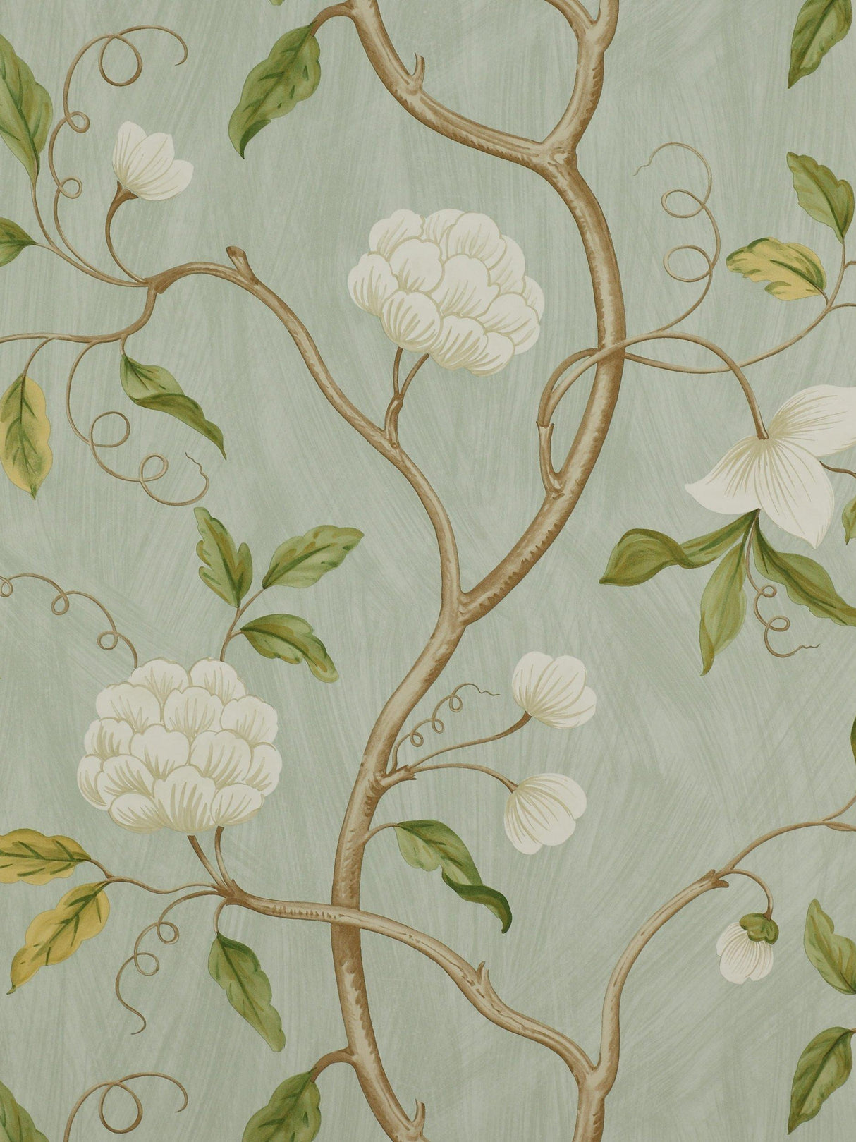 Colefax and Fowler Snow Tree Wallpaper 7949/04 68.5cm x 10m Paper Roll Aqua
