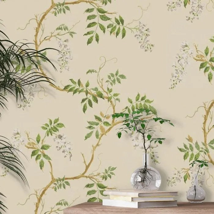Colefax and Fowler 7963/02 Alderney Wallpaper Roll L10m x W52cm - Cream