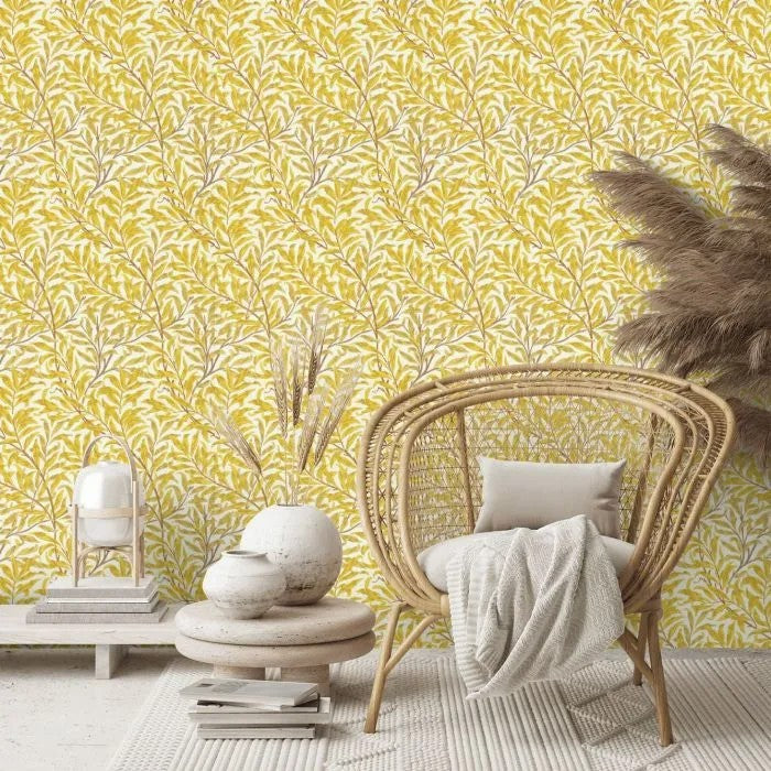 Morris & Co. MCOW217089 Willow Bough Wallpaper L10m x W52cm - Summer Yellow