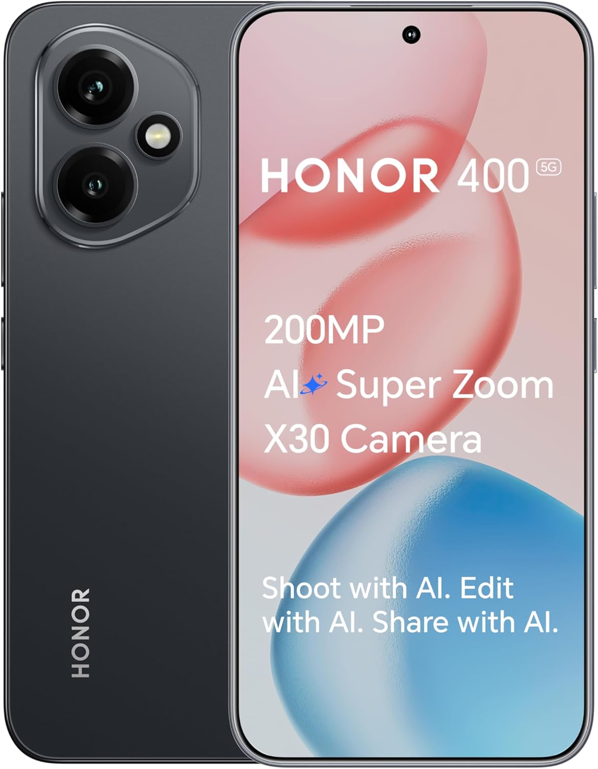 HONOR 400 5G 6.55'' Smartphone 8GB RAM 256GB Dual-SIM Unlocked - Black
