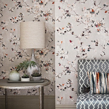 Romo Floris Japanese Garden Wallpaper L10.05m x 68cm - Spring Rose W411/01