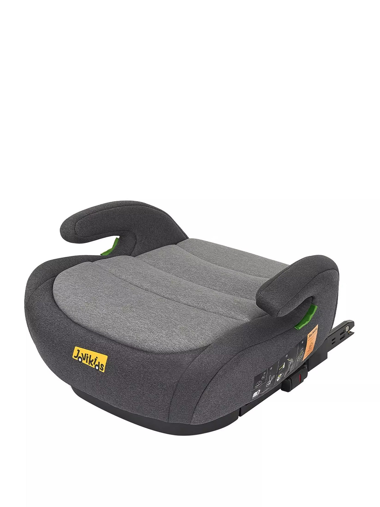 Jovikids Ohho Isofix Booster Backless Portable Car Seat With Armrest - Black