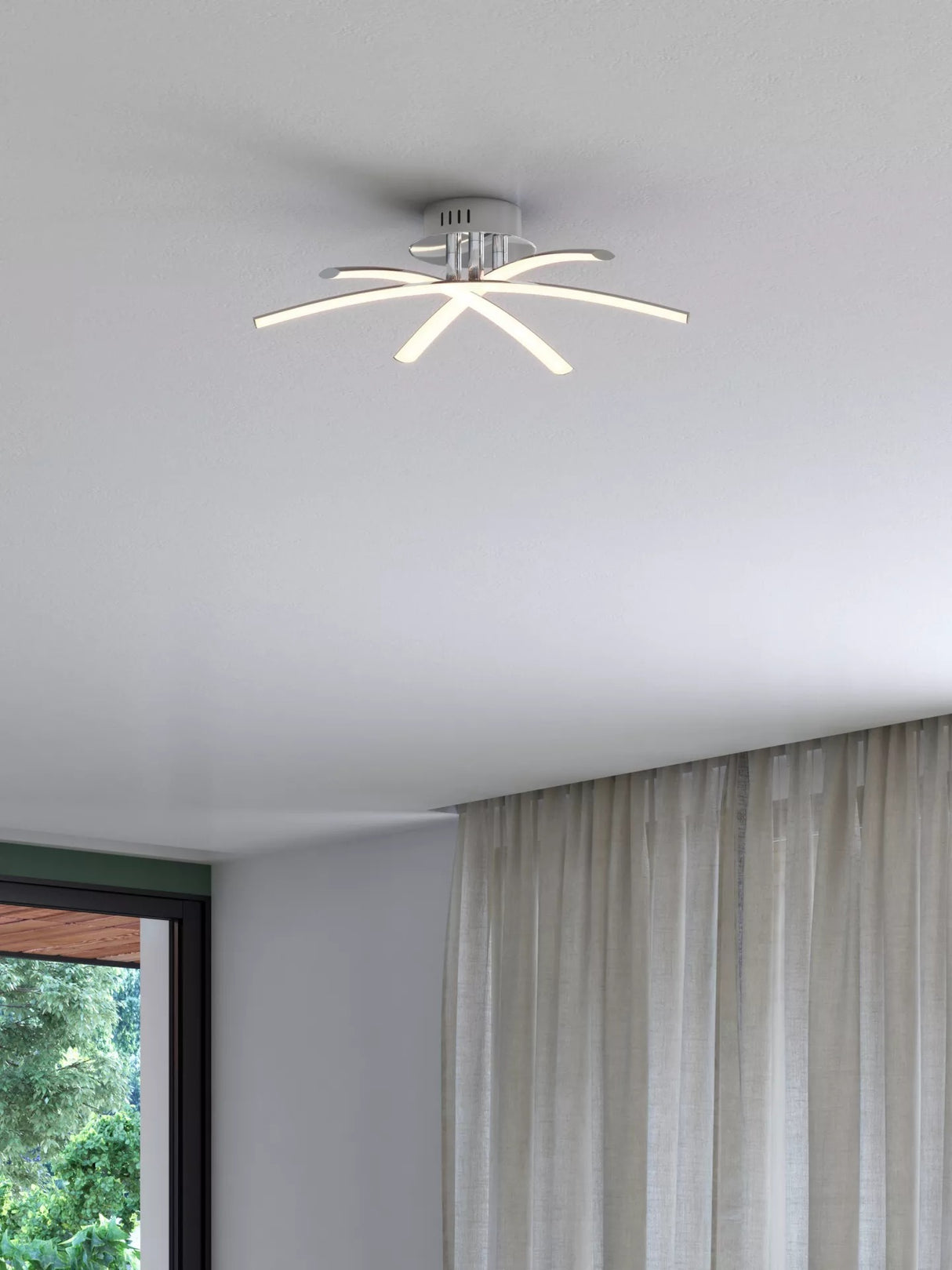 John Lewis Trinity LED Semi Flush Ceiling Light - Chrome