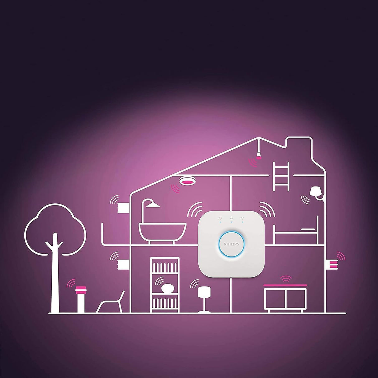 Philips Hue Infuse LED Smart Semi Flush Ceiling Light Dia.38cm - White