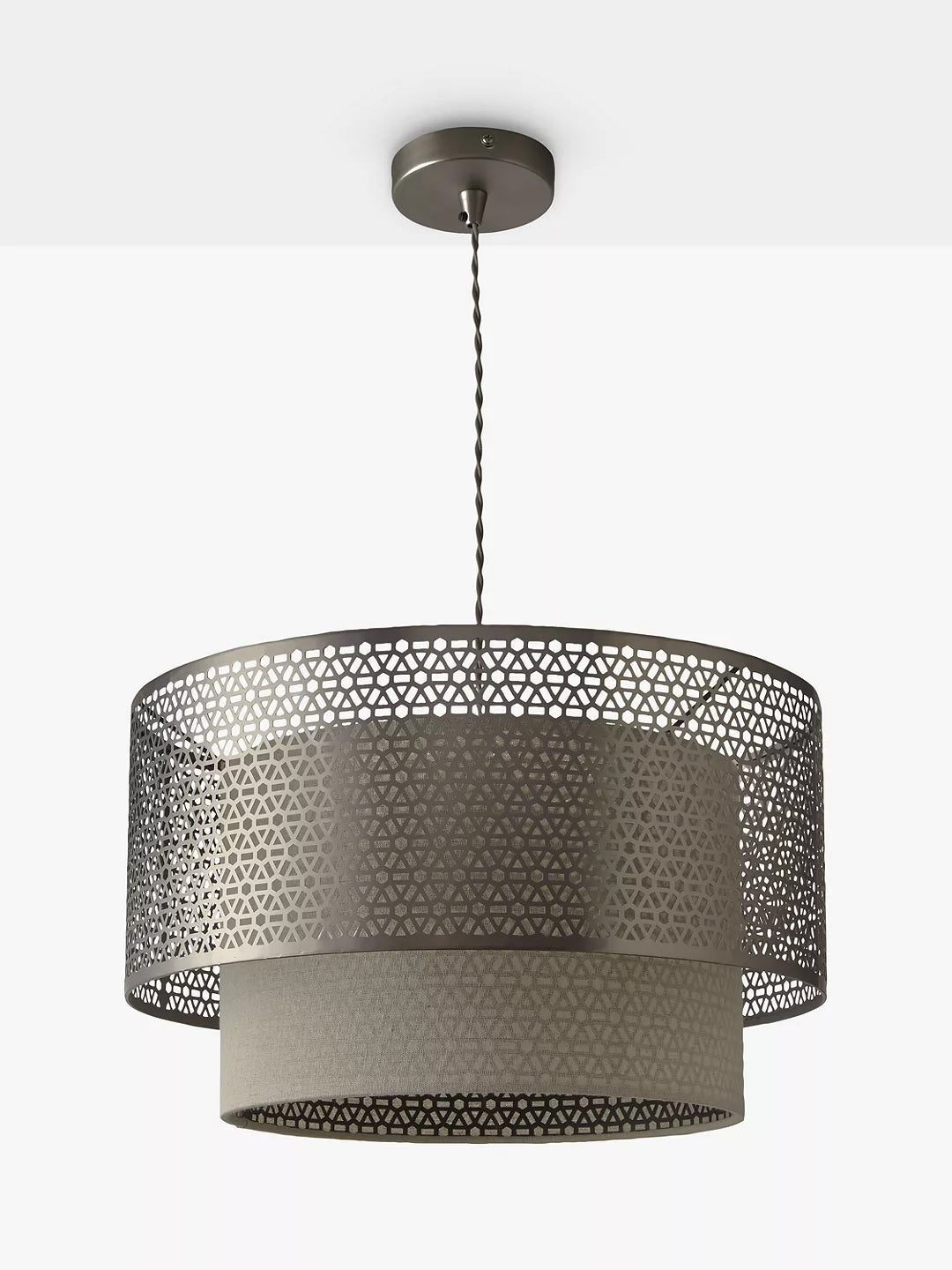 John Lewis & Partners Meena Fretwork Steel Ceiling Light