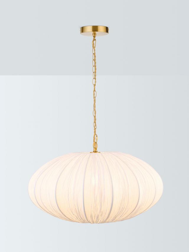 John Lewis Edith Pendant Adjustable Pendant Ceiling Light - White Dia.55cm