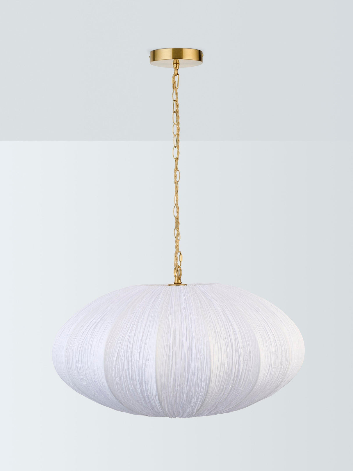 John Lewis Edith Pendant Adjustable Pendant Ceiling Light - White Dia.55cm