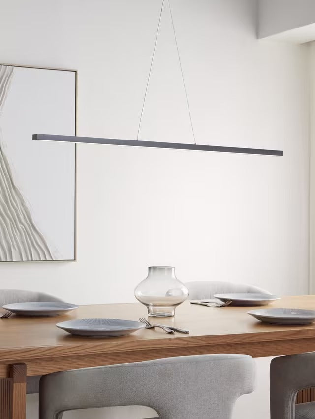 John Lewis Matteo LED Slim Bar Dining Room Pendant Ceiling Light - Grey