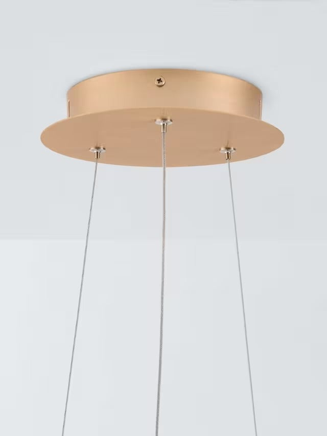 John Lewis Matteo LED Small Hoop Modern Design Pendant Ceiling Light - Gold