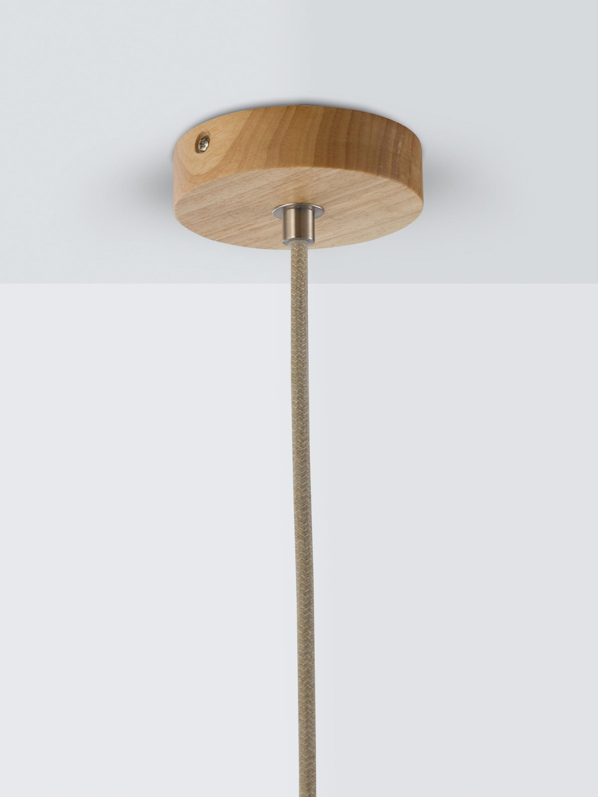 John Lewis Finn Dimmable Stained Wooden Indoor Pendant Ceiling Light Natural
