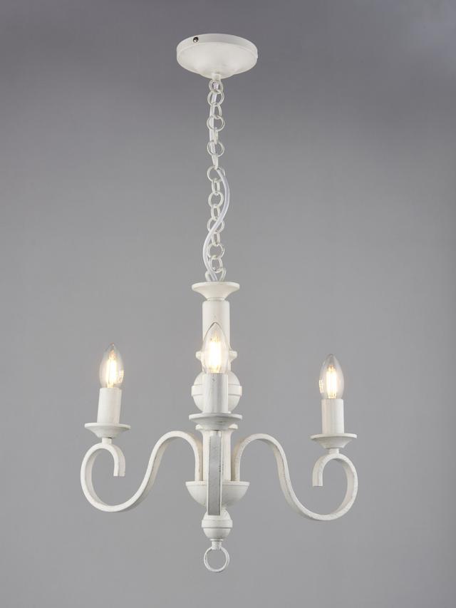 John Lewis Carlita 3 Arm Dimmable Adjustable Wired Ceiling Light - White