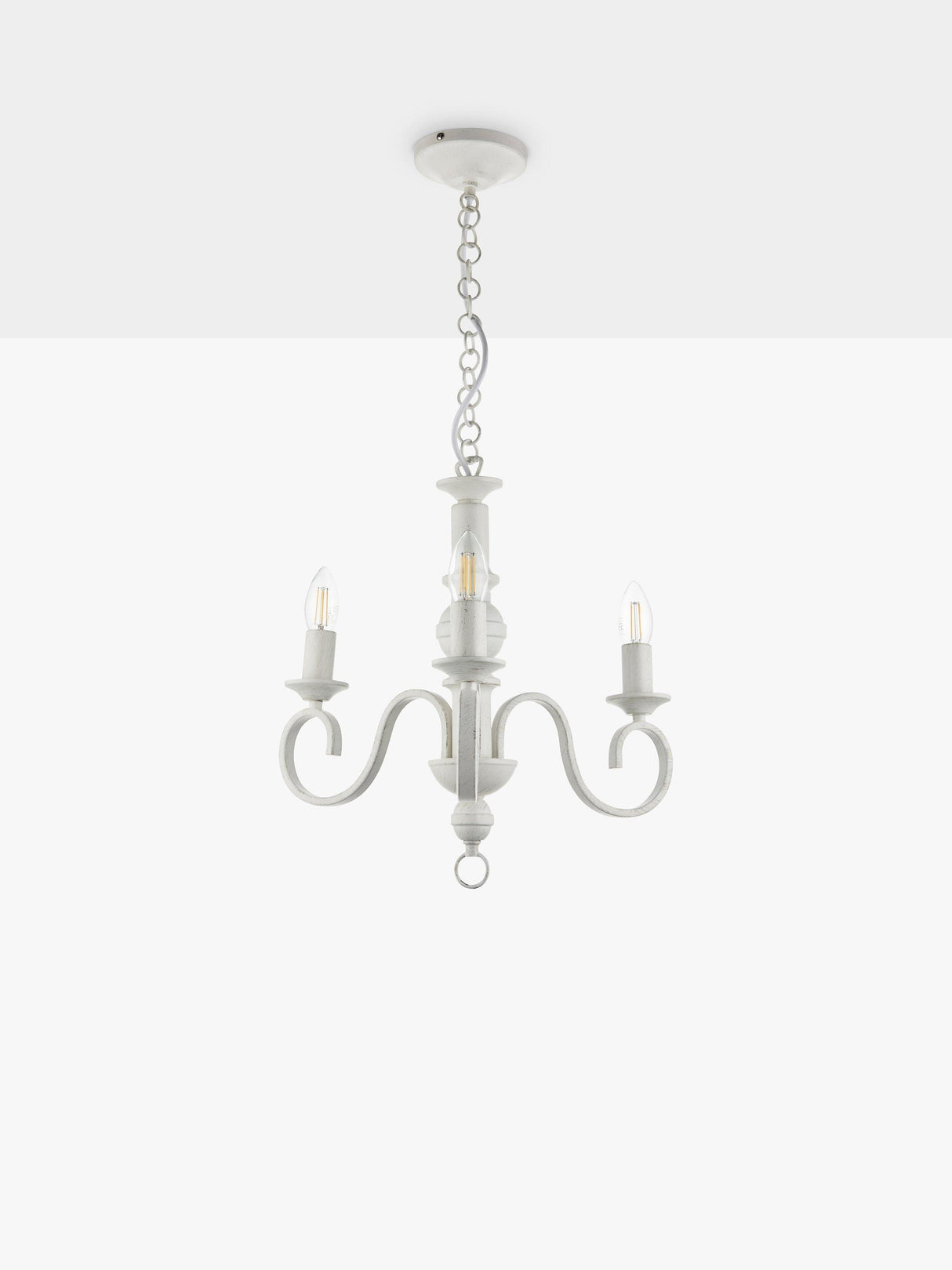 John Lewis Carlita 3 Arm Dimmable Adjustable Wired Ceiling Light - White